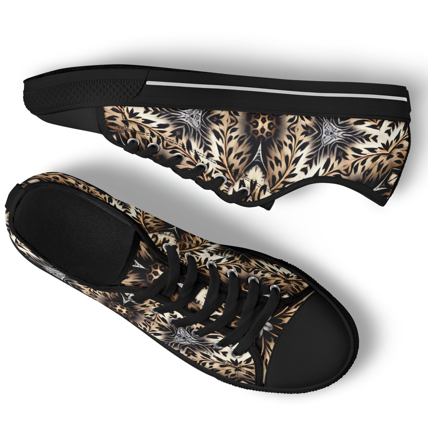 Women's Leopard Kaleidoscope Pattern All-Over Print Urban Peak Low Shoes