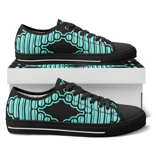 Men's Retro Chain Geometric Pattern Design All-Over Print Urban Peak Low Shoes
