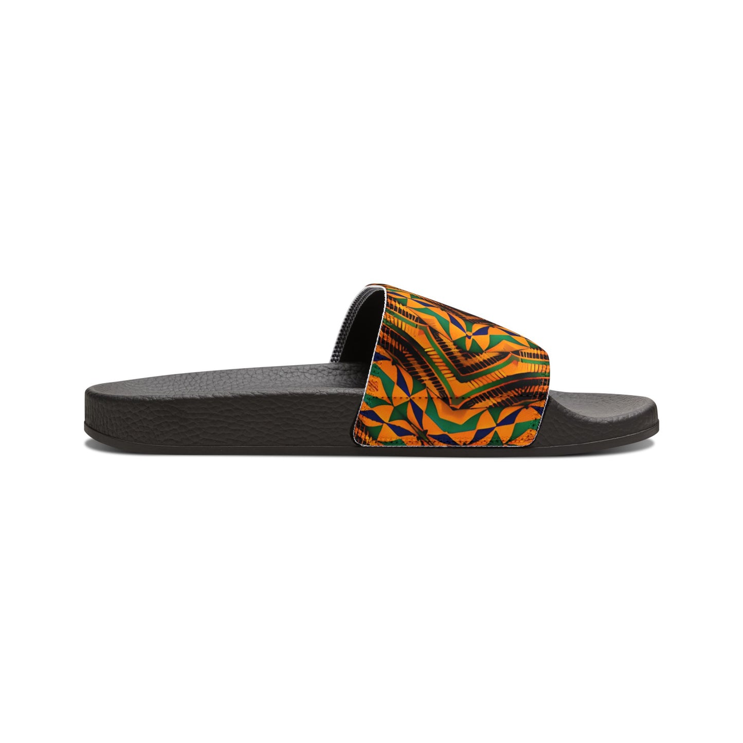 Women's Vibrant African Kente Geometric Removable-Strap Sandals