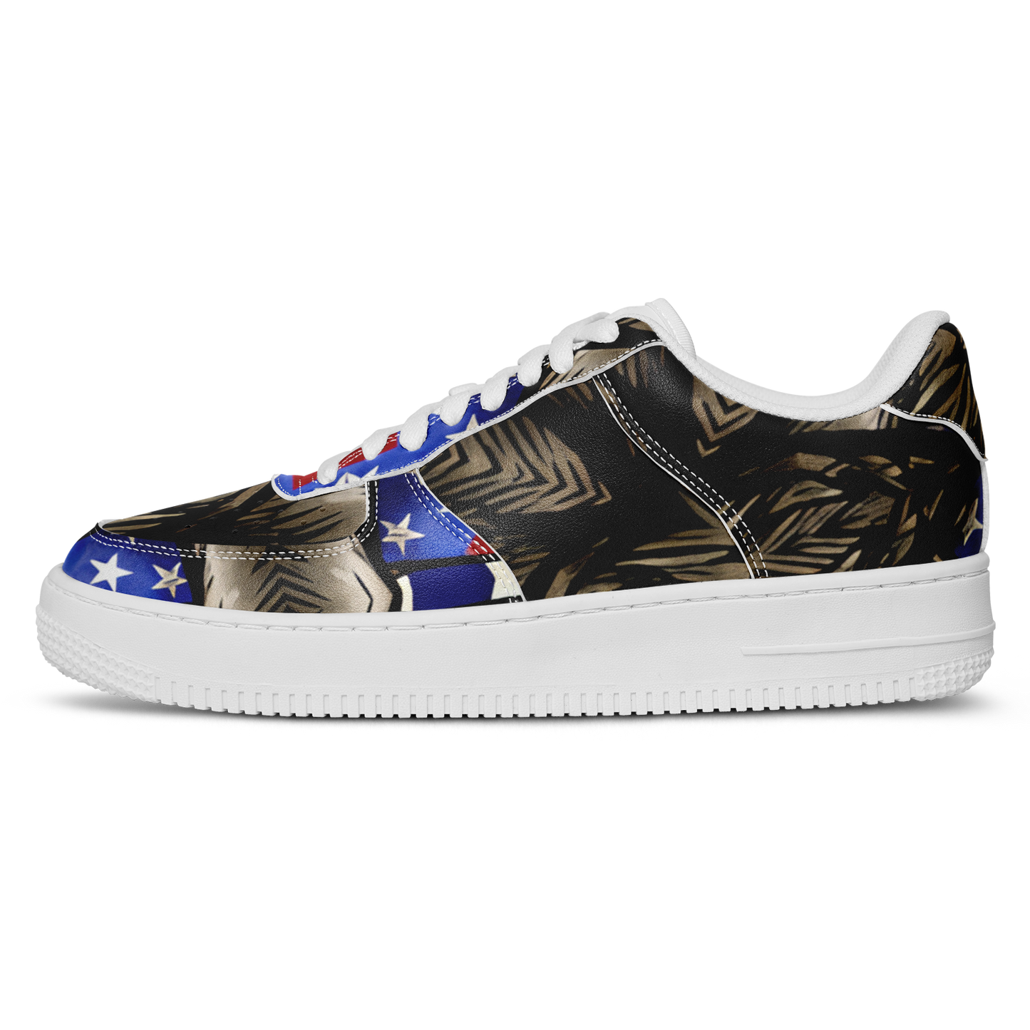 Men's Patriotic Kaleidoscope Pattern All-Over Print Core Low Shoes