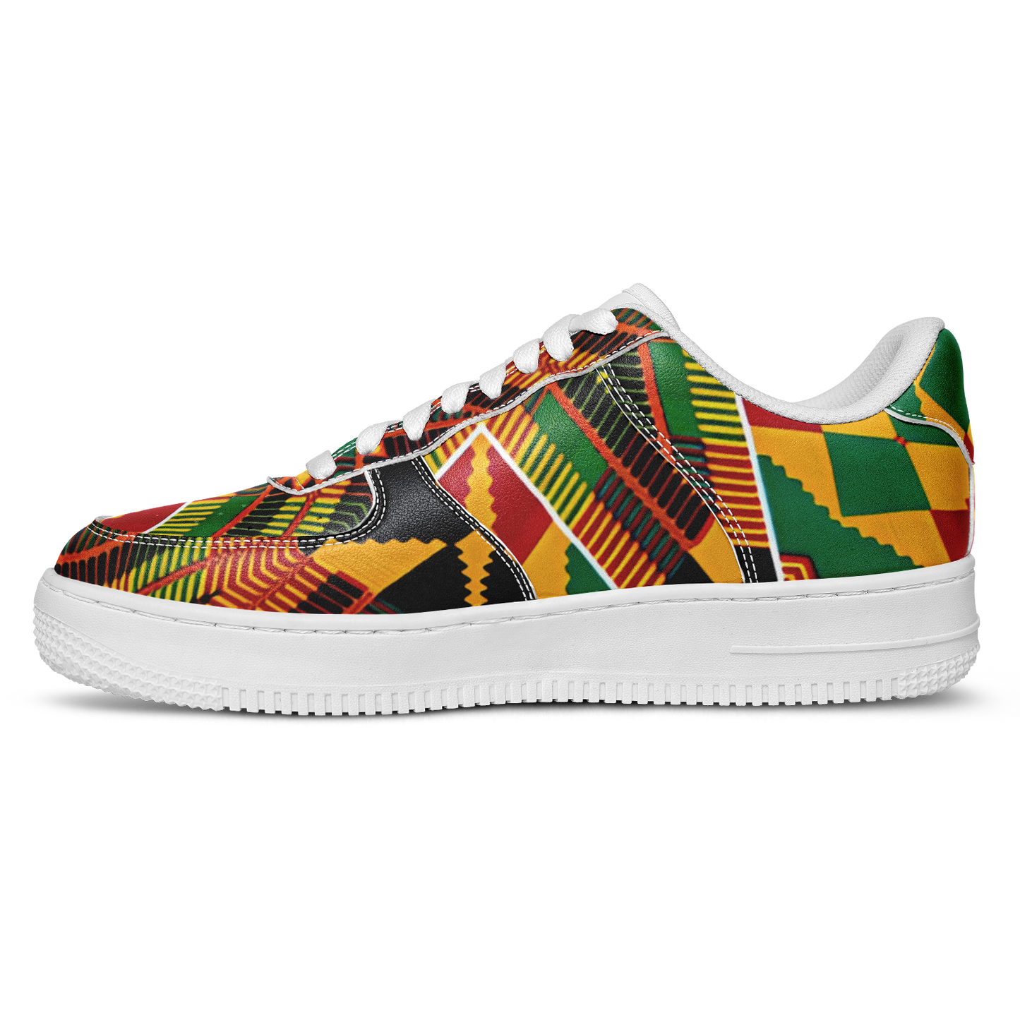 Women's Vibrant African Kente Geometric All-Over Print Core Low Shoes