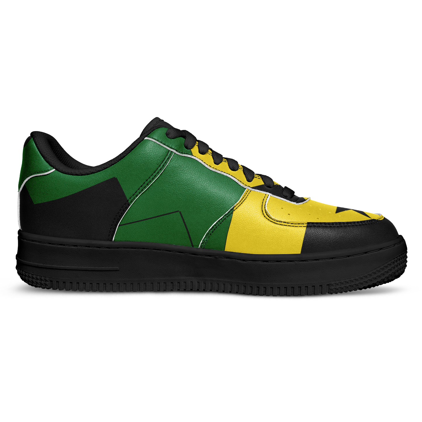 Women's Red Yellow Green and Black Stars Pattern All Over Print Urban Peak High Top Shoes