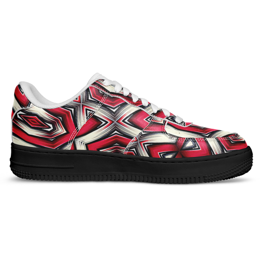 Men's Red Geometric Kaleidoscope Core Low Shoes