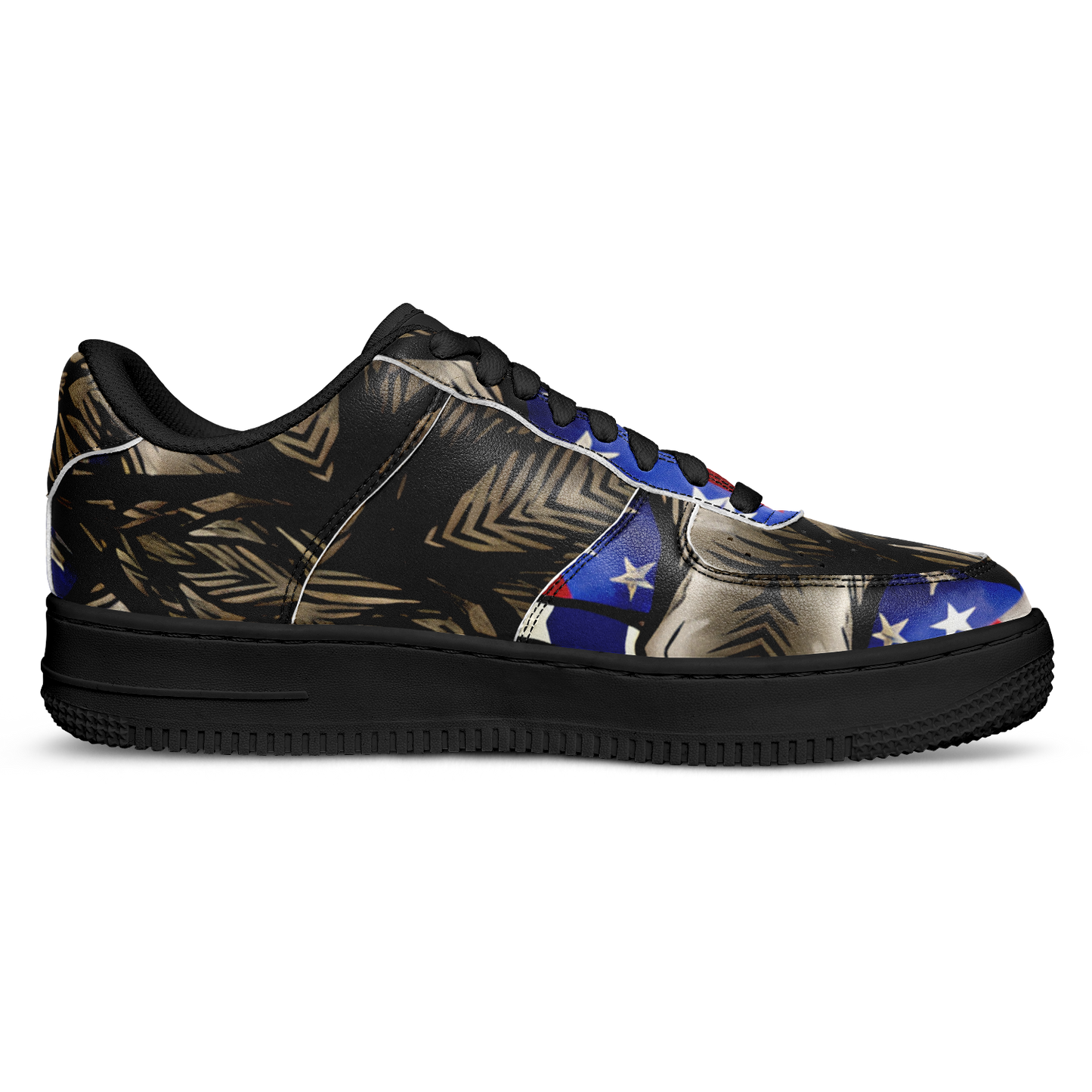 Men's Patriotic Kaleidoscope Pattern All-Over Print Core Low Shoes