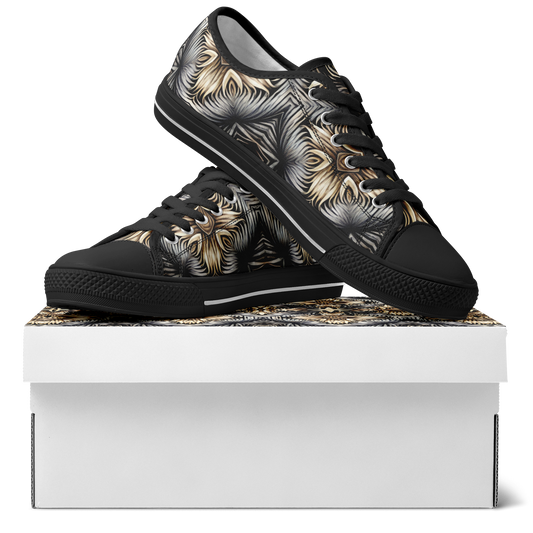 Women's Neutral Geometric Floral Pattern Design All Over print Urban Peak Low Shoes