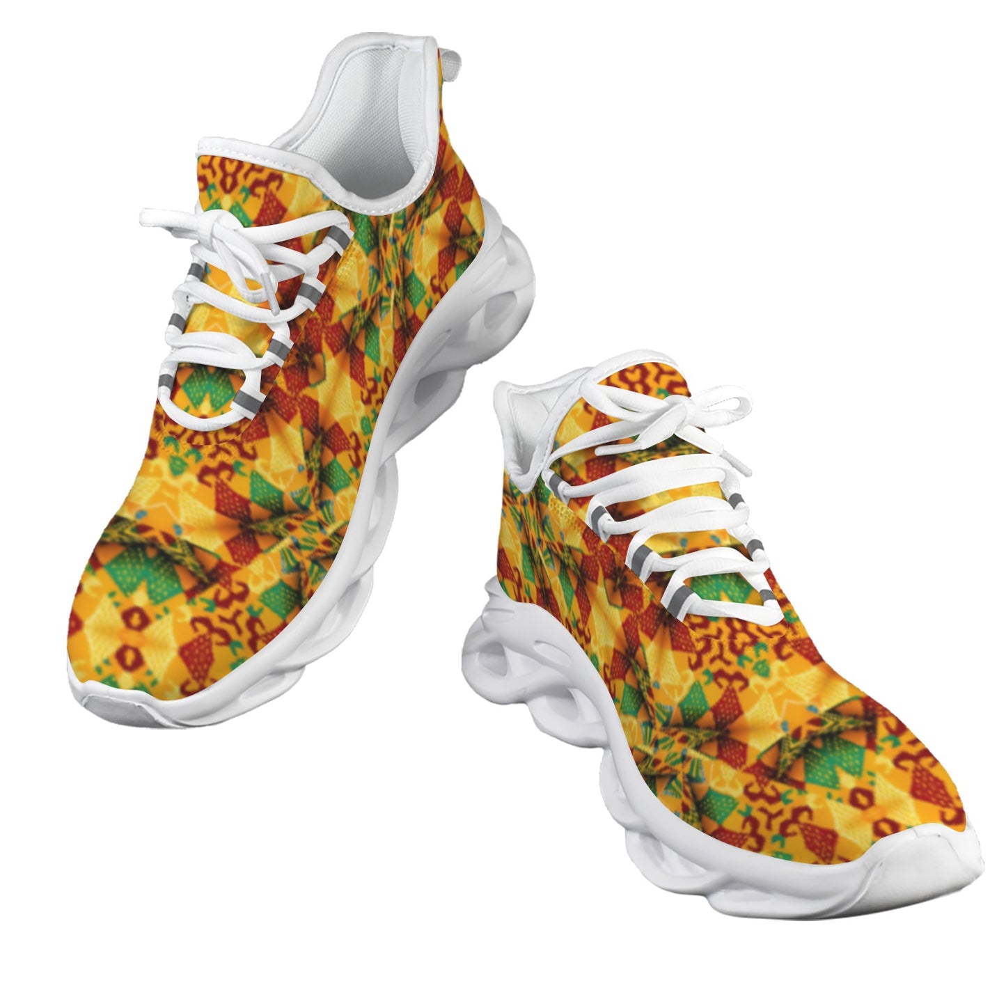 Men's Vibrant Autumn Kaleidoscope Pattern All Over Print Twisted Sole Sneakers