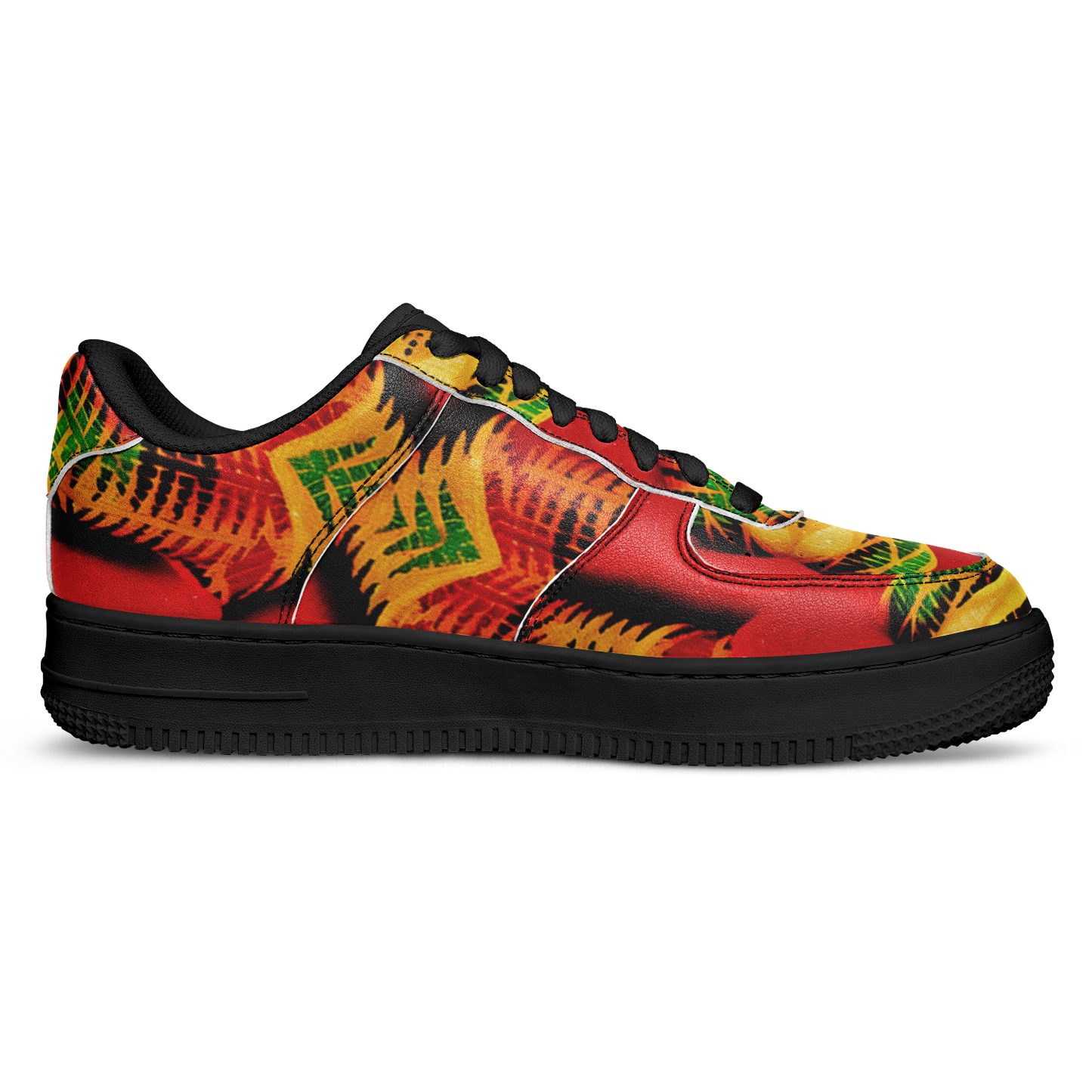 Women's Red Bold Tribal All-Over Print Core Low Shoes