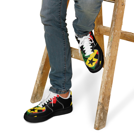 Men's Red Yellow Green and Black Stars Core Low Shoes