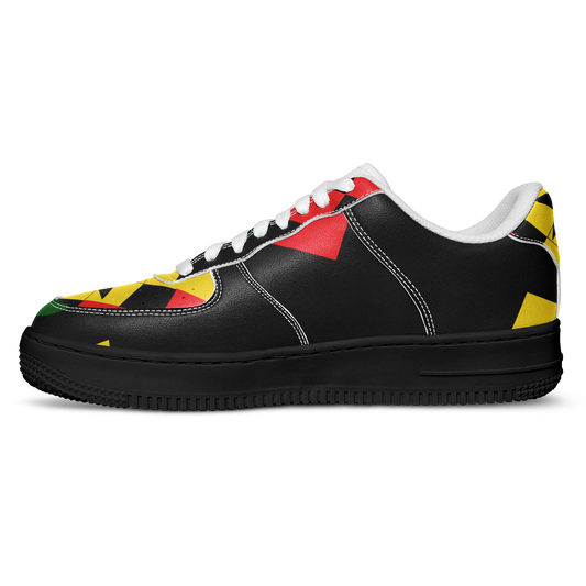 Women's Red Yellow Green and Black Stars Core Low Shoes