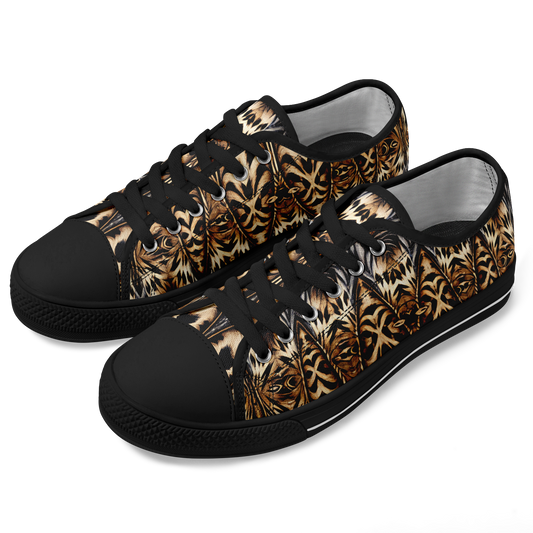 Women's Leopard Geometric Pattern Design All-Over Print Urban Peak Low Shoes