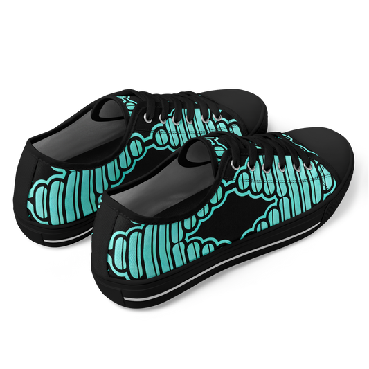Men's Retro Chain Geometric Pattern Design All-Over Print Urban Peak Low Shoes