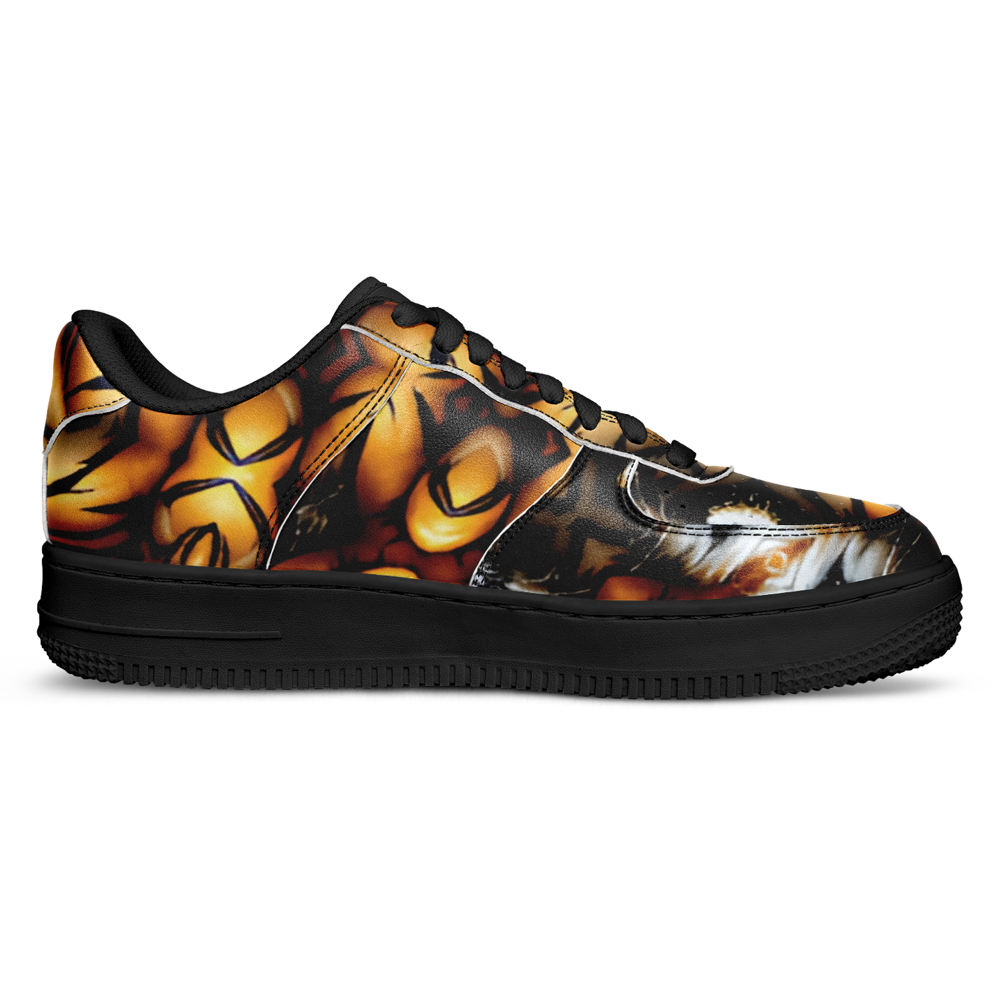 Women's Golden & Black Kaleidoscope Pattern All-Over Print Core Low Shoes
