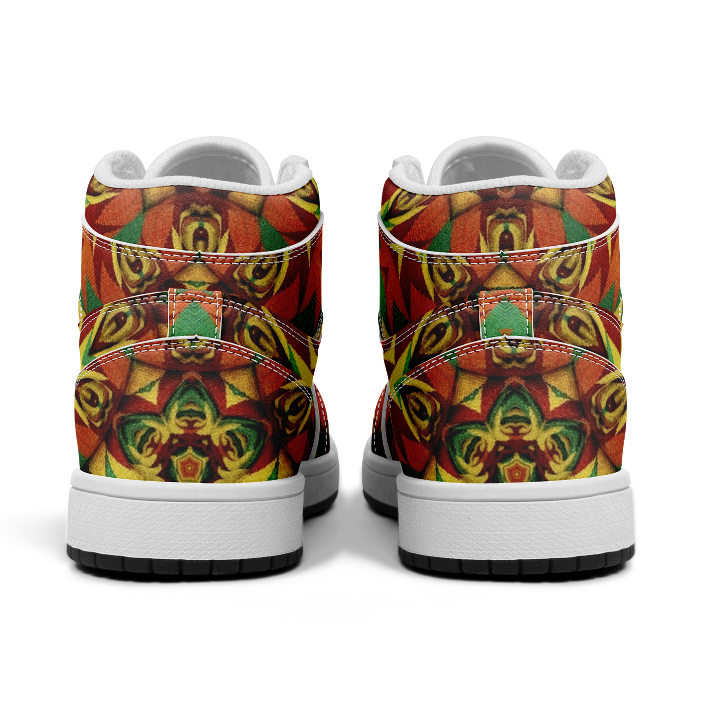 Men's Bold Tribal Kaleidoscope Motion High Top Shoes