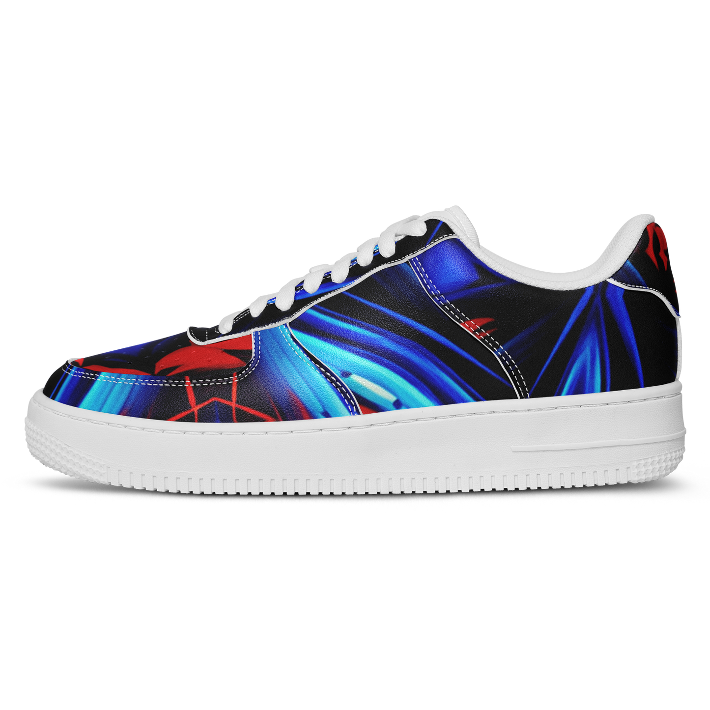 Men's Blue & Red Kaleidoscope Pattern All Over Print Core Low Shoes