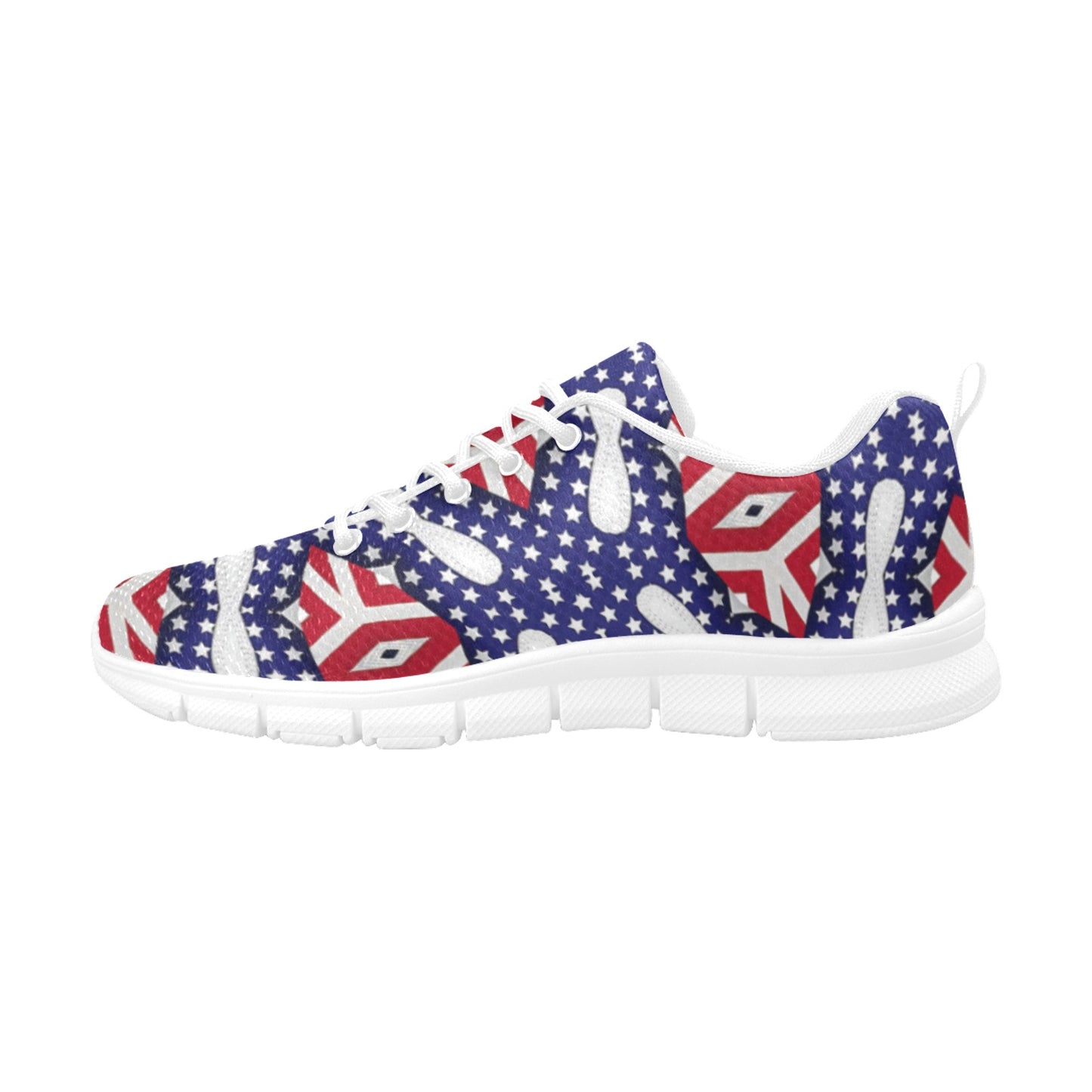 Men's Patriotic Stars & Stripes All Over Print Breathable Running Shoes