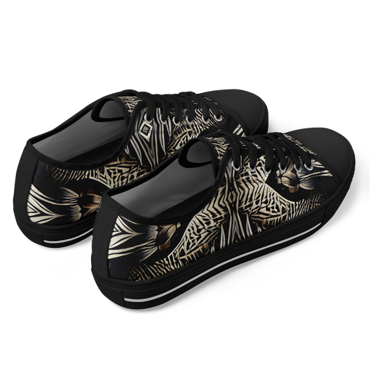 Women's Monochrome Geometric Pattern Design All-Over Print Urban Peak Low Shoes