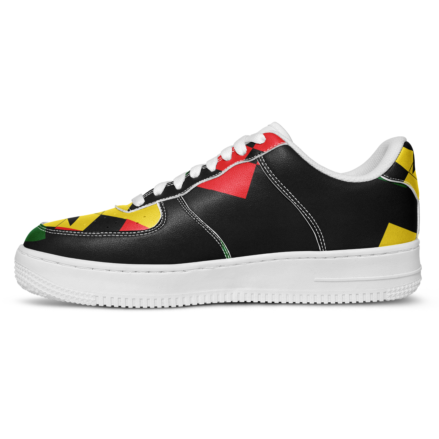 Men's Red Yellow Green and Black Stars Core Low Shoes