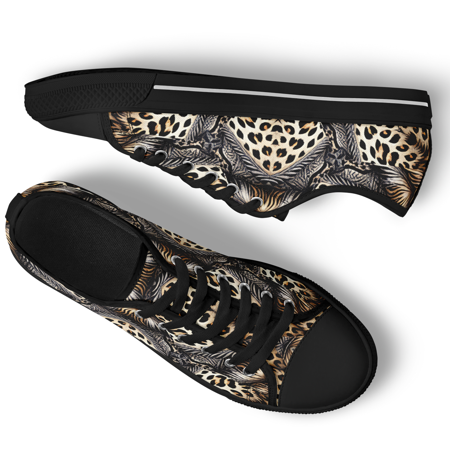 Women's Kaleidoscope Leopard Pattern All-Over Print Urban Peak Low Shoes