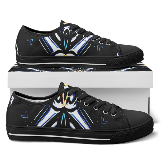 Men's Geometric Neon Kaleidoscope Pattern Design All Over Print Urban Peak Low Shoes