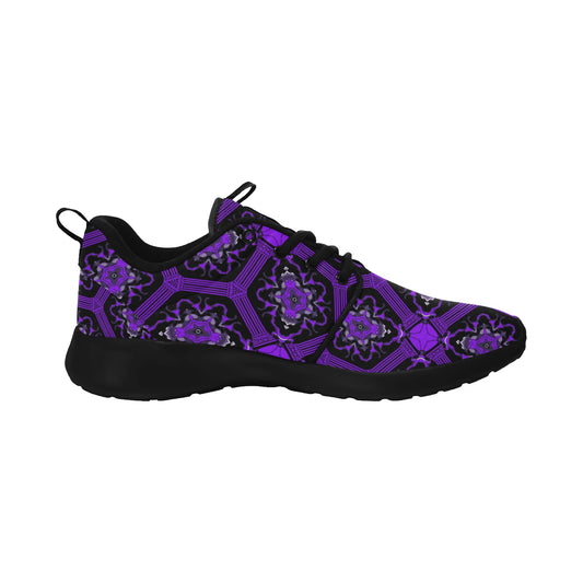 Women's Purple Gothic Mandala Pattern Pull Loop Sneakers