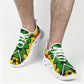 Men's Red Yellow Green and Black Stars Pattern All Over Print Twisted Sole Sneakers
