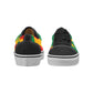 Women Bold Green, Red & Gold African Kente-Inspired Pattern  Low Top Skateboarding Shoes
