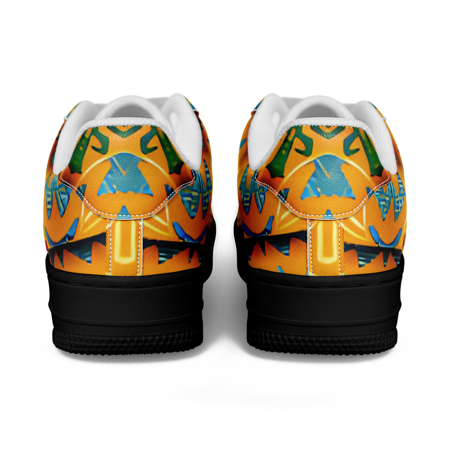 Men's Golden Kaleidoscope Pattern Core Low Shoes