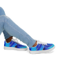 Men's Vibrant Blue Geometric Pattern All-Over Print Core Low Shoes
