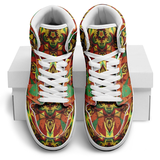 Men's Bold Tribal Kaleidoscope Motion High Top Shoes