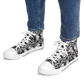 Men’s Black Intricate Silver Chain Tattoo Pattern High Urban Peak High Top Shoes