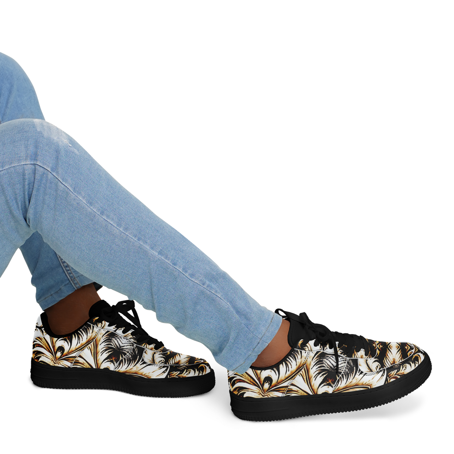 Men's Golden Baroque All-Over Print Core Low Shoes