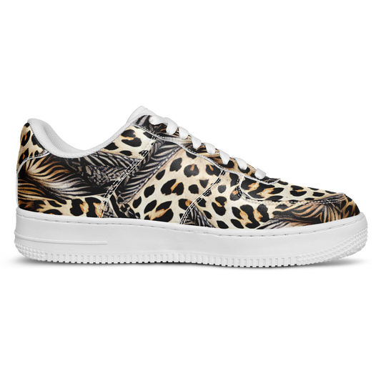 Men's Kaleidoscope Leopard Pattern All-Over Print Core Low Shoes