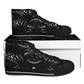 Women's Black & White Geometric All-Over Print Urban Peak High Top Shoes
