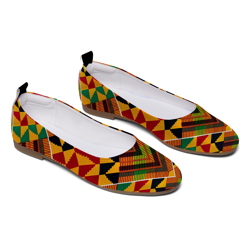 Women's  Unisex Flat Leather Shoes Comfortable Round Toe Slip