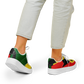 Women's Red Yellow Green and Black Stars Pattern All Over Print Urban Peak High Top Shoes