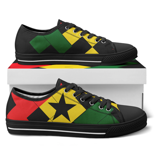 Men's Red Yellow Green and Black Stars Urban Peak Low Shoes