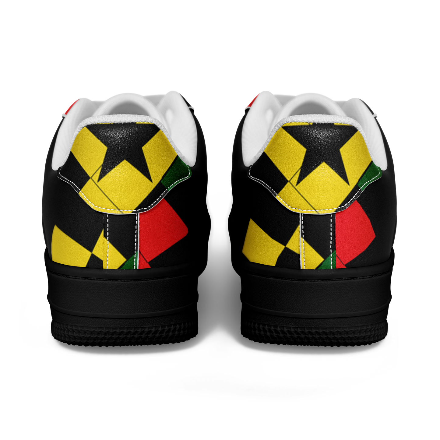 Women's Red Yellow Green and Black Stars Core Low Shoes