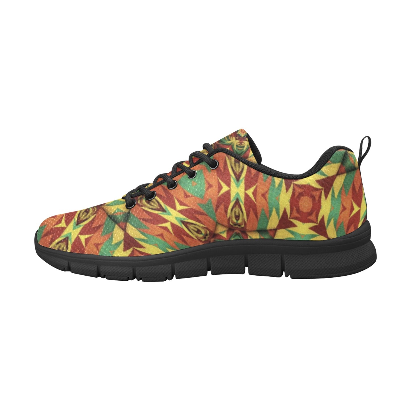 Men's Bold Tribal Kaleidoscope Pattern Breathable Running Shoes