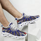 Men's Starburst Patriotic Colors Pattern All-Over-Print Twisted Sole Sneakers