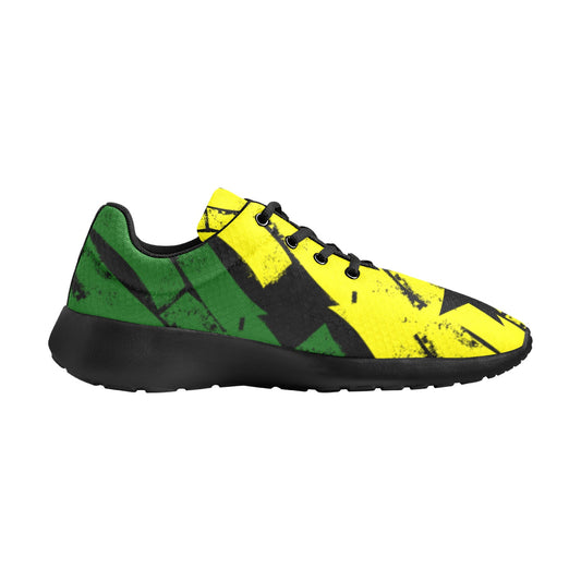 Men's Ghana Flag & Black Star Pattern All-Over Print Athletic Shoes