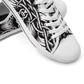 Men’s Black Intricate Silver Chain Tattoo Pattern Urban Peak Low Shoes