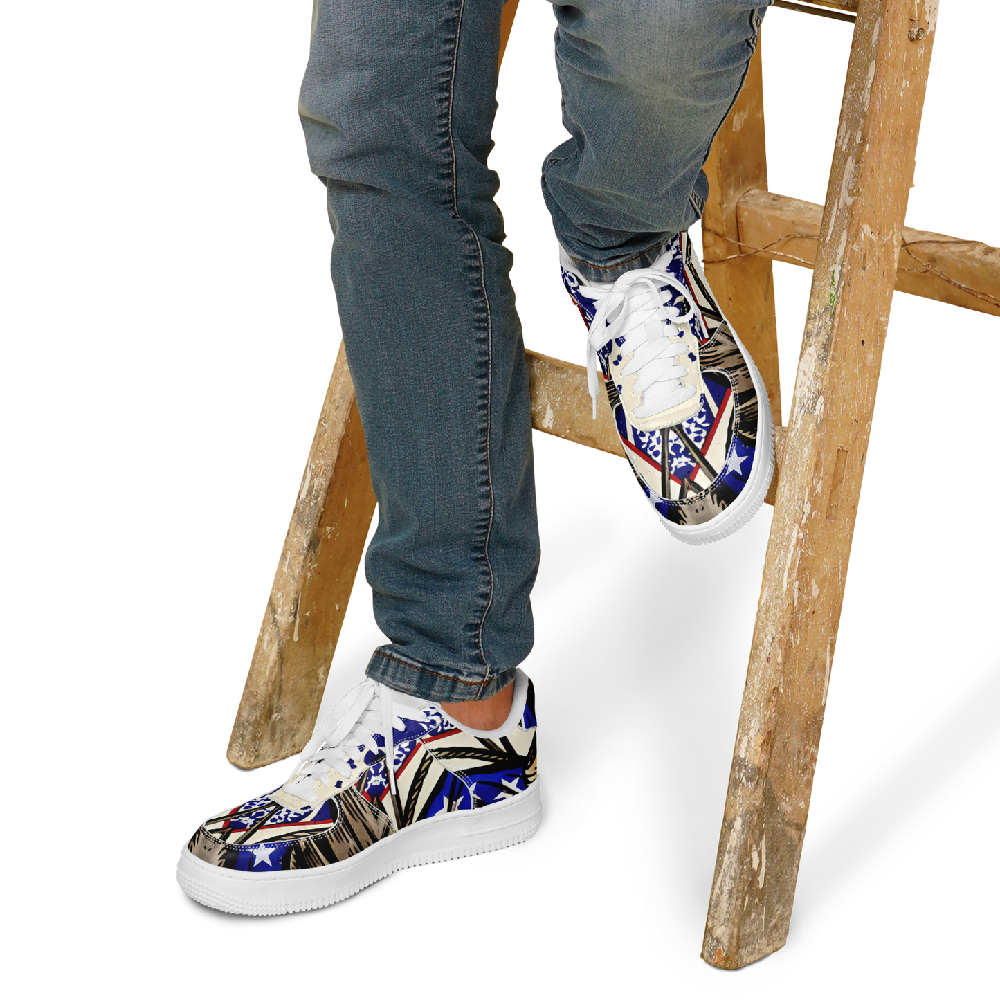 Men's Kaleidoscope Star Pattern All-Over Print Core Low Shoes