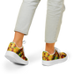 Women's Vibrant Red Yellow & Green African Kente Geometric Pattern All-Over Print Core Low Shoes