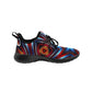 Women's Patriotic Red White Blue Geometric All Over Print  One-Piece Vamp Sneakers