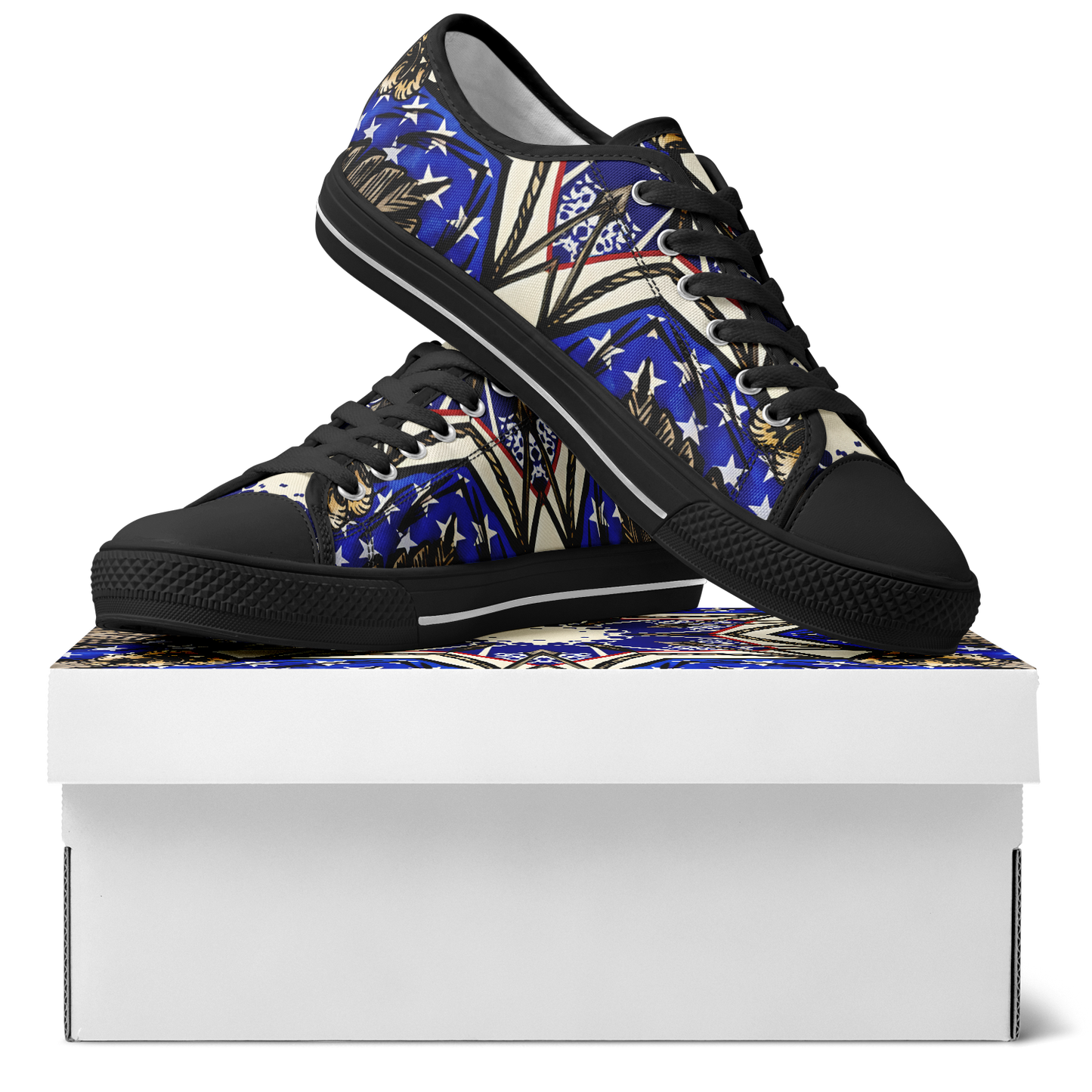 Men's Kaleidoscope Star Pattern All-Over Print Urban Peak Low Shoes