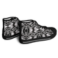 Men’s Black Intricate Silver Chain Tattoo Pattern High Urban Peak High Top Shoes