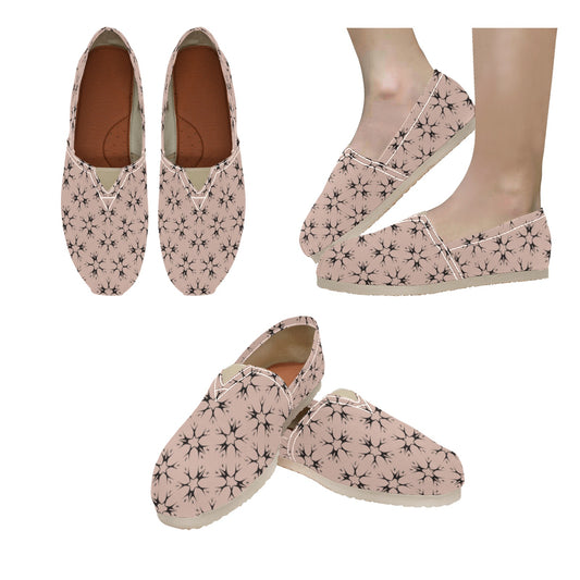 Women's Blush Pink Kaleidoscope Pattern Classic Canvas Slip-On