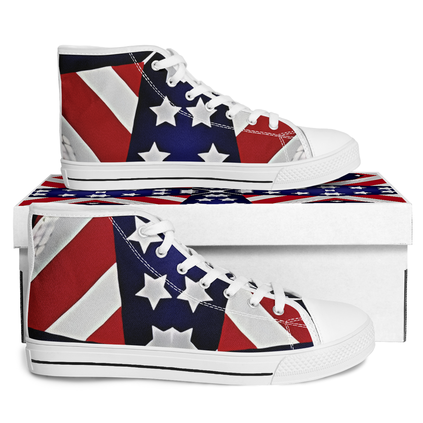 Men's Patriotic Star Flag Urban Peak High Top Shoes