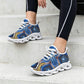 Women's Abstract Blue Geode Kaleidoscope Pattern All Over Print Twisted Sole Sneakers