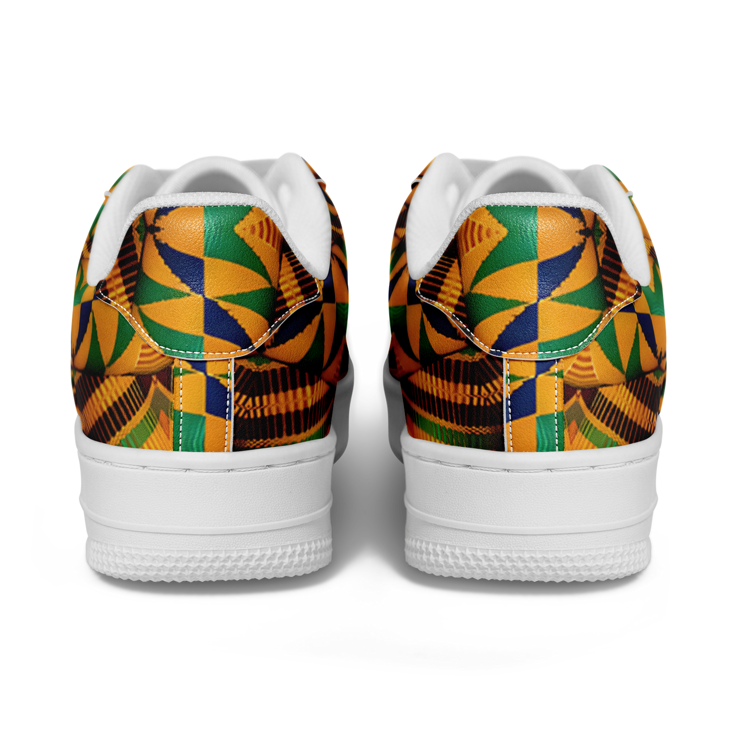 Men's Vibrant African Kente Geometric Pattern All-Over Print Core Low Shoes